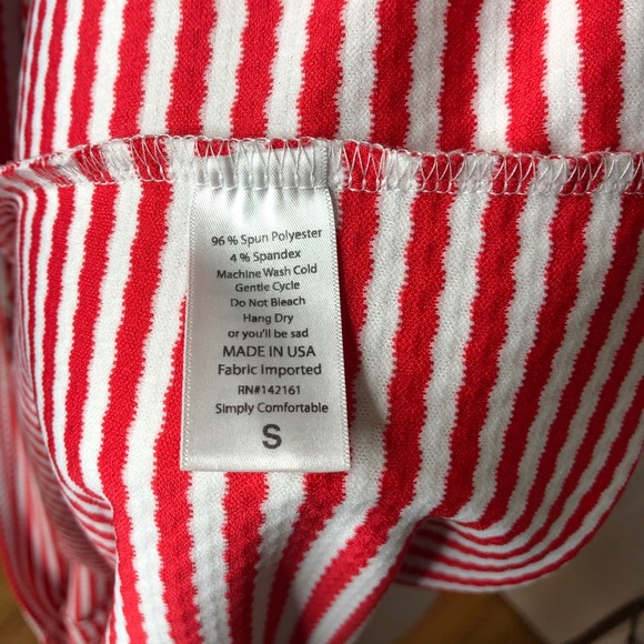 Lularoe Ameila, red & white zigzag pattern - Picture 7 of 7